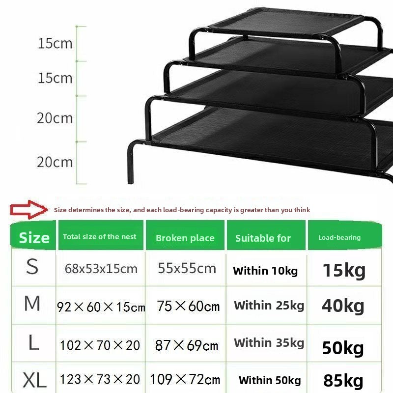 Portable Dog Bed with Mesh Design